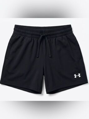 Under Armour Black Athletic Shorts with White Logo
